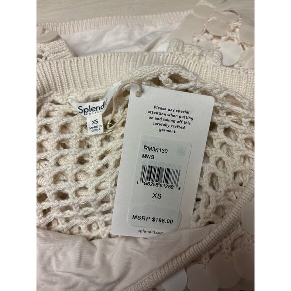 NWT Splendid Tank Esme Paillette Coastal Boho Lagenlook Festival Women's Size XS - Picture 8 of 8